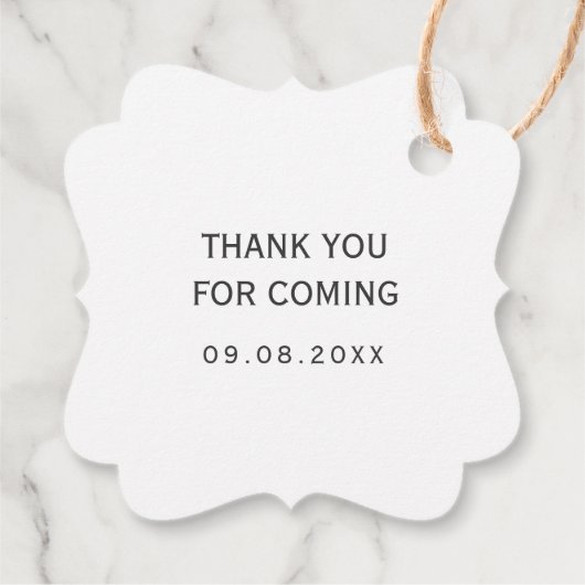 彼お気に入りのの歓迎バッグの結婚メッセージカード フェイバータグ (裏面)