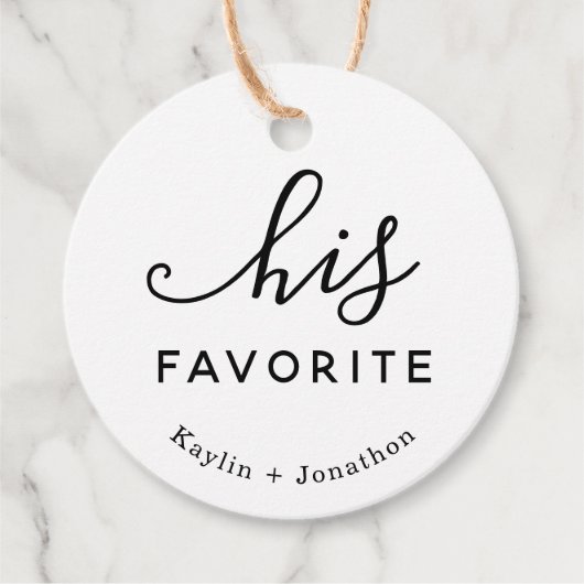 「彼お気に入りのの結婚」 フェイバータグ (正面)