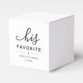 「彼お気に入りの」の結婚ブライダルシャワー婚約 フェイバーボックス (正面サイド)