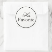 「彼お気に入りの」結婚のステッカー ラウンドシール (バッグ)