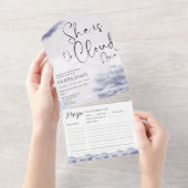 彼お洒落女は九時ブライダルシャワーだ オールインワン招待状 (貼ってはがせる)