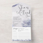 彼お洒落女は九時ブライダルシャワーだ オールインワン招待状 (内側)