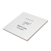 彼からプロポーズ 彼女はイエス シンプル ミニマル タイル (側面)