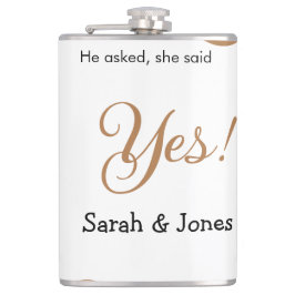 彼からプロポーズ 彼女はイエス シンプル ミニマル フラスク