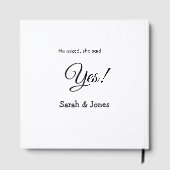 彼からプロポーズ 彼女もイエス シンプル ミニマル ゲストブック (裏面)