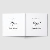 彼からプロポーズ 彼女もイエス シンプル ミニマル ゲストブック (全面)