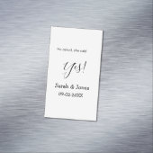 彼からプロポーズ 彼女もイエス シンプル ミニマル マグネット名刺 (インサイチュ)