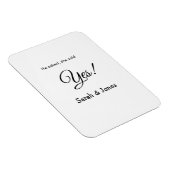 彼からプロポーズ 彼女もイエス シンプル ミニマル マグネット (右側)