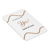 彼からプロポーズ 彼女もイエス シンプル ミニマル マグネット (右側)