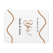 彼からプロポーズ 彼女もイエス シンプル ミニマル マグネット (横)