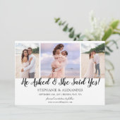 彼からプロポーズ 彼女もイエス フォト 婚約 発表 招待状 (スタンド正面)