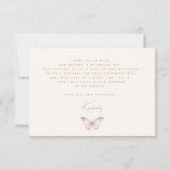 彼から感じるドキドキ ワイルドフラワーのウェディングシャワー サンキューカード (裏面)