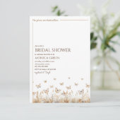 彼から私をワクワクさせる ミニマリストのブライダルシャワー 招待状 (スタンド正面)