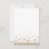 彼から私をワクワクさせる ミニマリストのブライダルシャワー 招待状 (裏面)