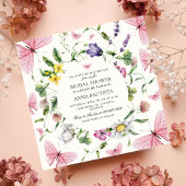 彼かわいらしは与え私の蝶ブライダルシャワー 招待状