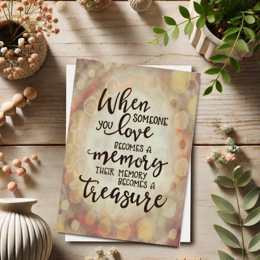 『彼かわいらしらの記憶は宝になる』悔やみや弔慰 カード