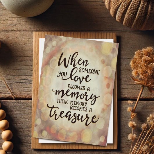 『彼かわいらしらの記憶は宝になる』悔やみや弔慰 カード