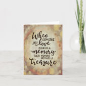 『彼かわいらしらの記憶は宝になる』悔やみや弔慰 カード (正面)