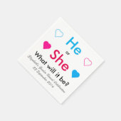 彼か彼女か？ジェンダーリビール紙ナプキン スタンダードカクテルナプキン (角)