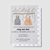 彼か彼女か、何がベビーになる | 保保 ベラム紙招待状 (オフセット (招待状))