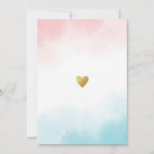 ✨彼か彼女か？性別の表示パーティの招待状 | ピンク 招待状 (裏面)