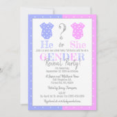 彼か彼女?ジェンダーのパーティーを明かす赤ちゃんシャワー 招待状 (正面)