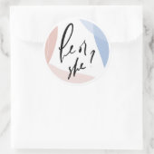 彼か彼女?性別によるパーティーの表示 ラウンドシール (バッグ)