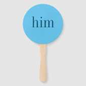 彼か彼女?新郎新婦シャワーゲームパドル ハンドファン (裏面)