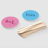 彼か彼女?新郎新婦シャワーゲームパドル ハンドファン (組立なし)