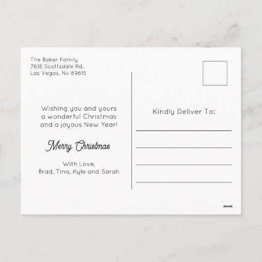 彼があなたは寝ている時に君を見る シーズンポストカード (裏面)