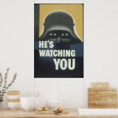 彼があなたを見ているアメリカの第2次世界大戦プロパガンダポスター ポスター (キッチン)