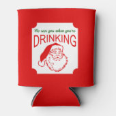 彼があなたを見る赤いクリスマスクーラーボックス 缶クーラー (正面)