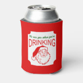 彼があなたを見る赤いクリスマスクーラーボックス 缶クーラー (缶裏面)