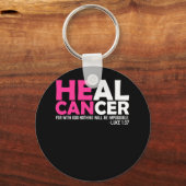彼ががん乳がん素晴らし認識度を治す キーホルダー (正面)