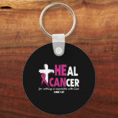 彼ががん乳がん素晴らし認識度を治す キーホルダー (正面)