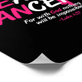 彼ががん乳がん素晴らし認識度を治す ポスター (角)