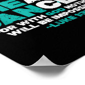 彼ががん神の卵巣がん認識度Chを治癒できる ポスター (角)