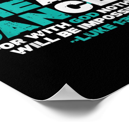 彼ががん神の卵巣がん認識度Chを治癒できる ポスター (角)