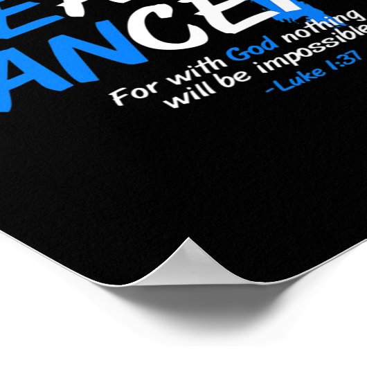 彼ががん脱毛症の認識度月贈り物Bを治癒できる ポスター (角)