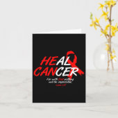 彼ががん血液がん認識度ギフトレッドを治癒できる カード (黄色い花)