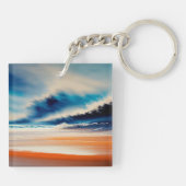 彼がすべてを美しいアクリル製キーチェーンにする キーホルダー (裏面)