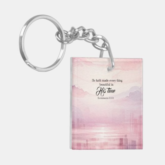 彼がすべてを美しい水色の夕日に作った キーホルダー (正面左)