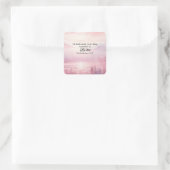 彼がすべてを美しい水色の夕日に作った スクエアシール (バッグ)