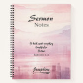 彼がすべてを美しい水色の夕日に作った ノートブック (正面)