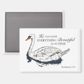 彼がすべてを美しい聖書の聖句の磁石にする マグネット (正面/裏面)