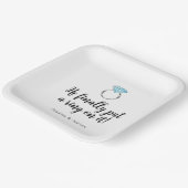 彼がようやくダイヤモンドにリングや輪を付結婚ける ペーパープレート (傾斜あり)