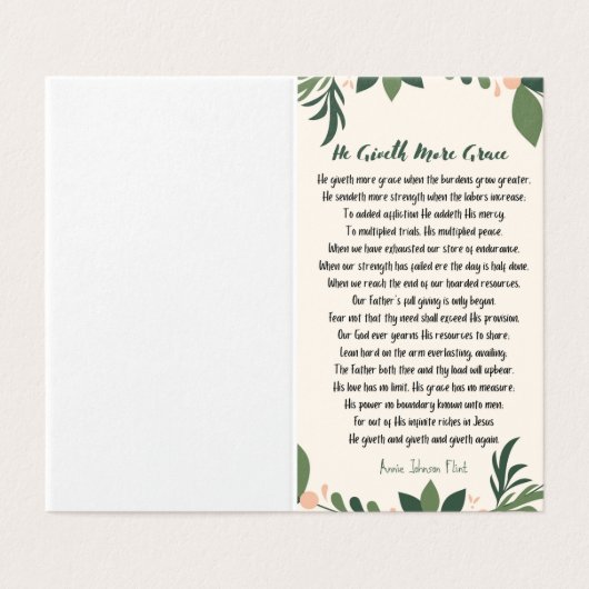 彼がより優雅なミニ折り畳みノートカードを与える (外部フラット)