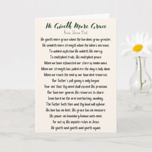 彼がより優雅な折り畳みカードを贈る カード (小さな植物)