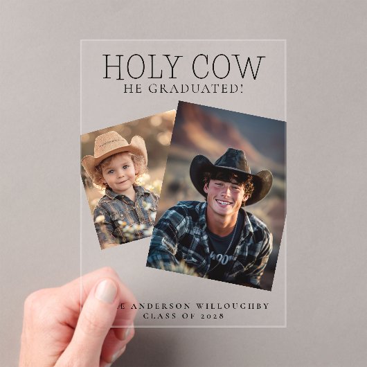 彼がアクリルの発表を経素朴験した聖牛 アクリル招待状 (インサイチュ (ポータブル))