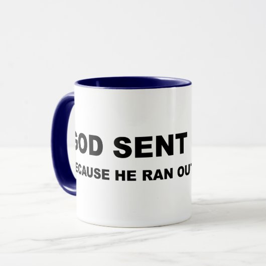 彼がイナゴから出た走ため、神は切り株を送った マグカップ (正面左)